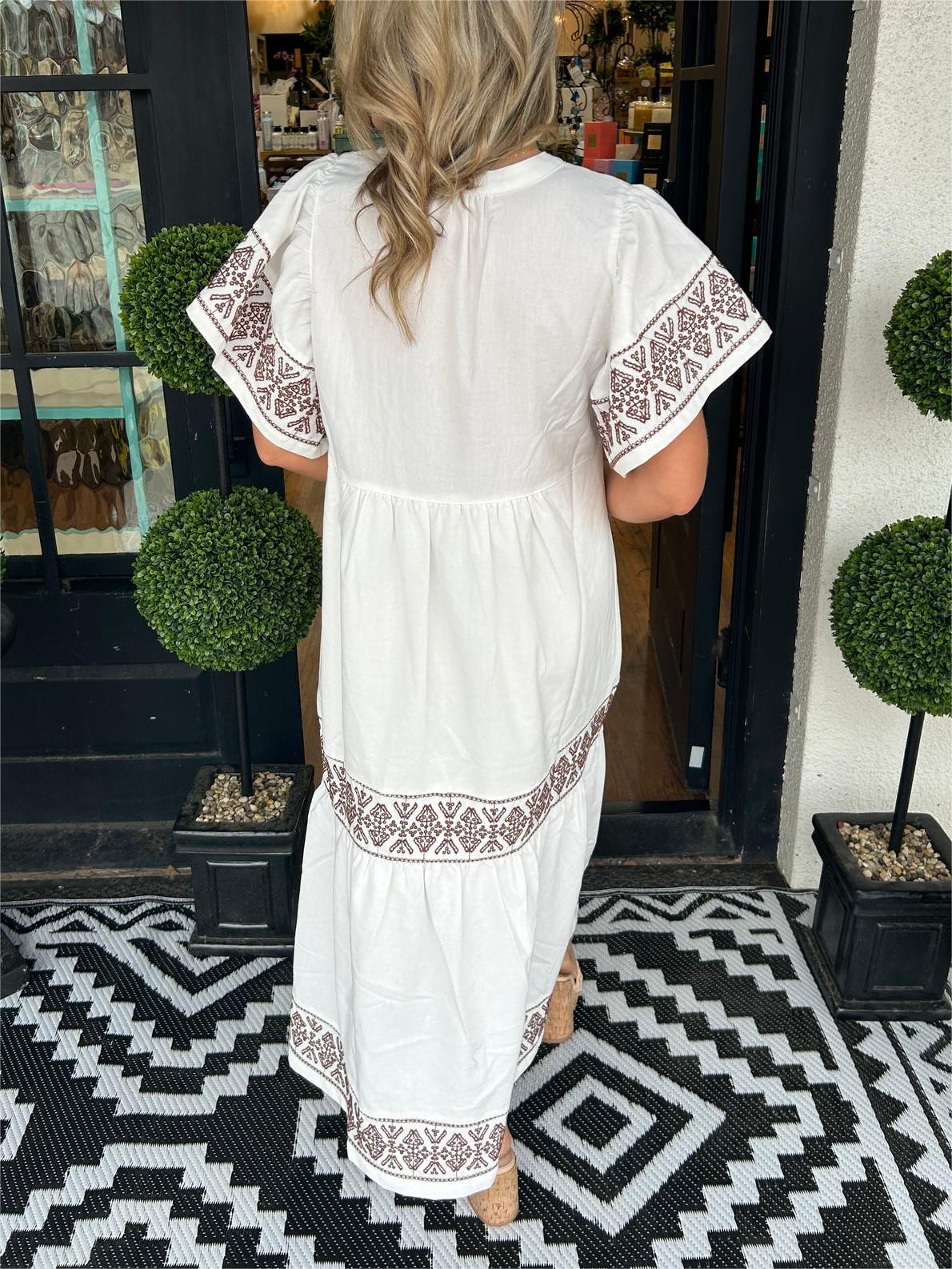 Patricia | Women’s Summer Boho V Neck Midi Dress