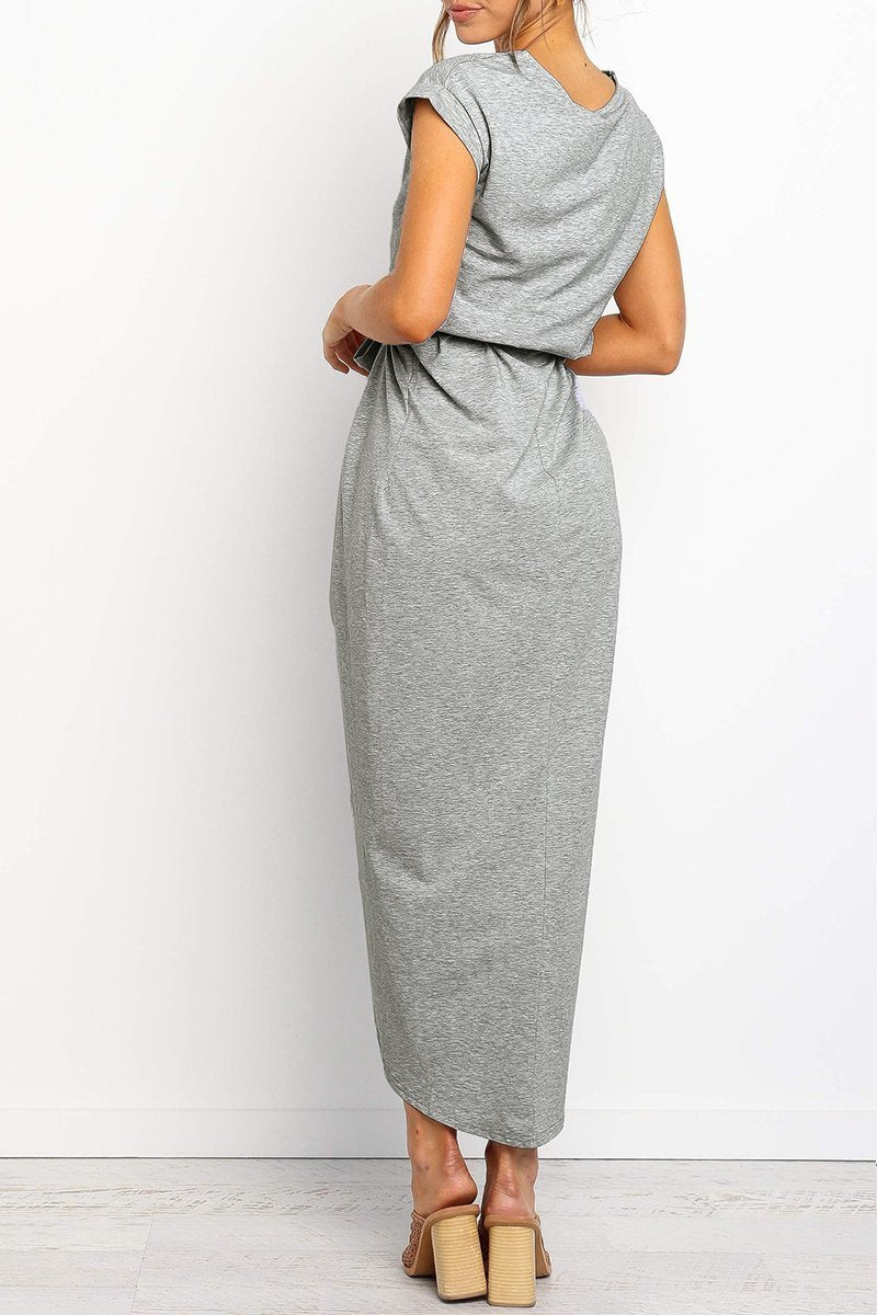 Delaney | Women's Chiffon Cap Sleeve Belted Wrap Midi Dress Carol & Margaret Wilmington