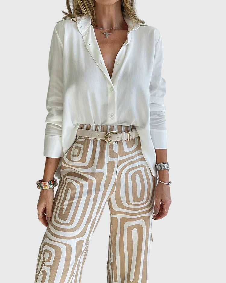 Emilia | Stylish Pants + Free Blouse & Belt