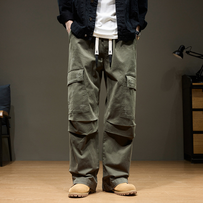 Christian | Men's Wide Leg Cargo Pocket Casual Pants