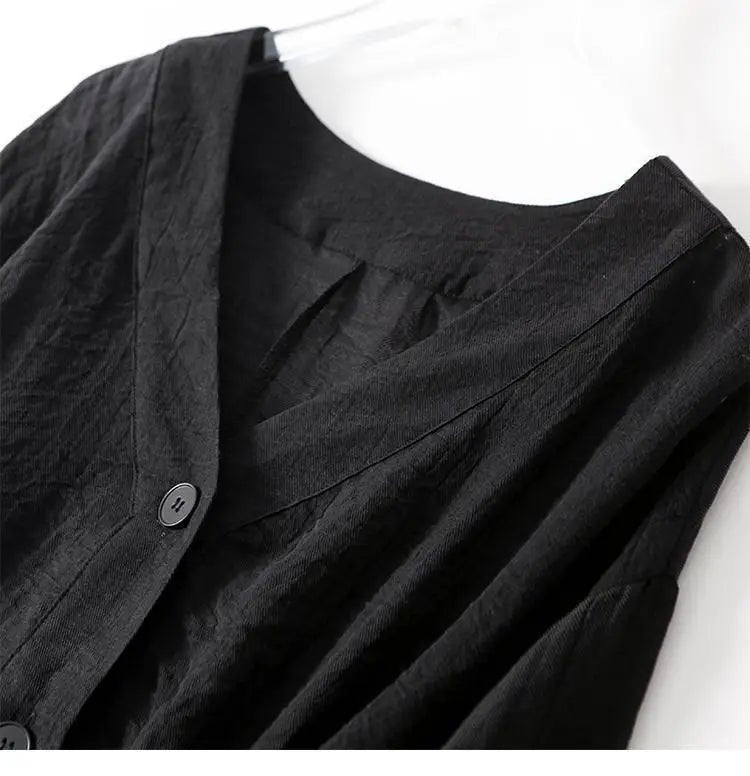 Luna | Linen Blouse V-Neck Batwing Sleeves Loose Fit Summer