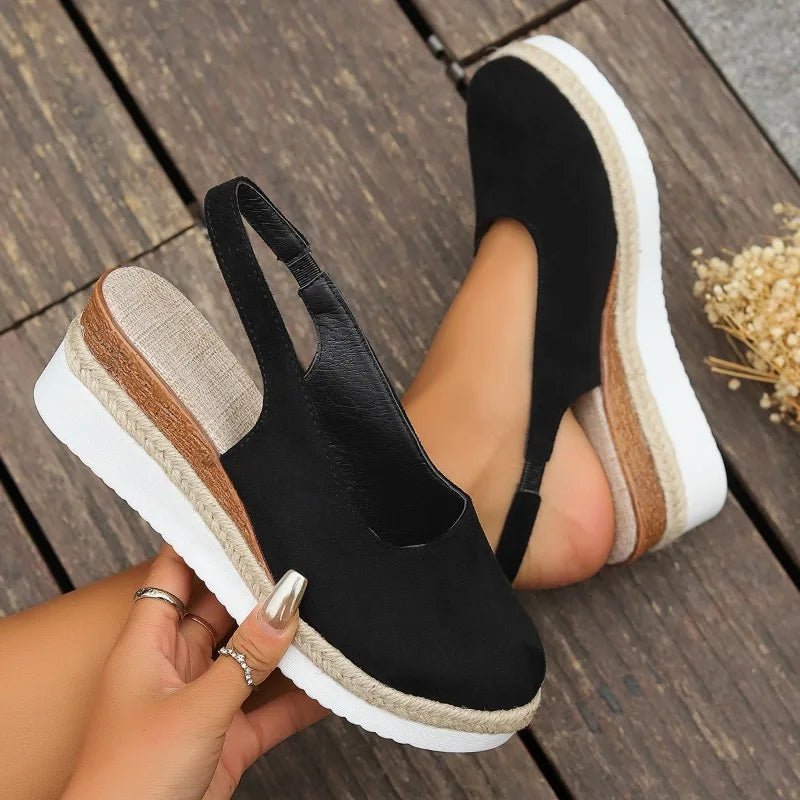 Chloe | Women's Orthopedic Platform Sandals Slip-On Comfort Espadrille