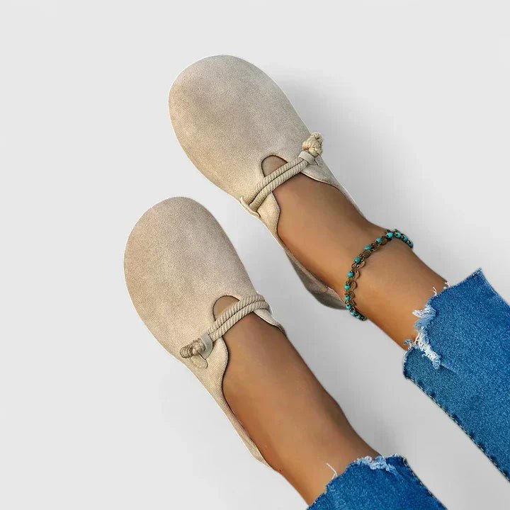 Harper | Women's Rope Detail Loafers Round Toe Slip-On Flat