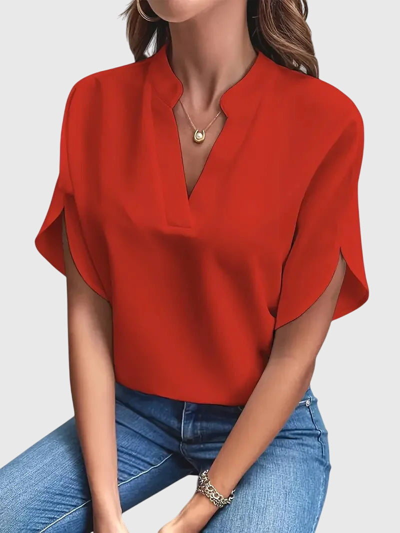 Beatrix | Soft And Elegant V-Neck Shirt