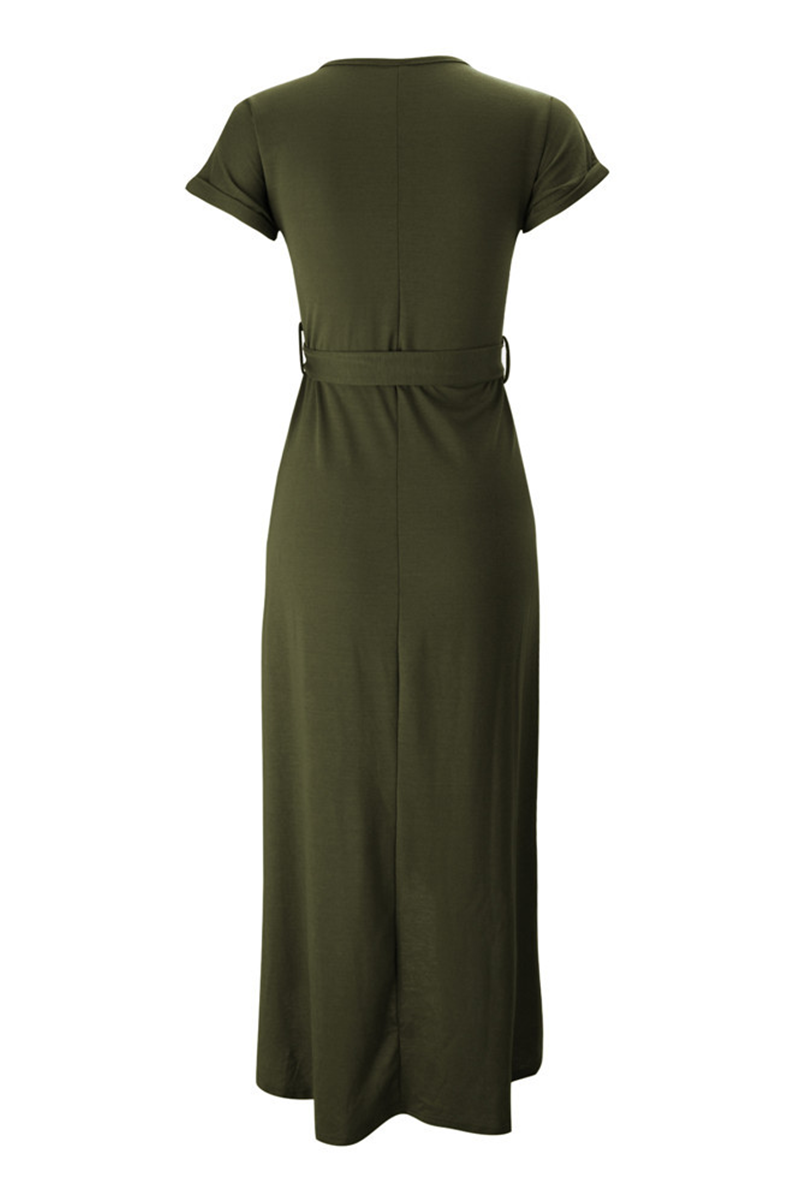 Delaney | Women's Chiffon Cap Sleeve Belted Wrap Midi Dress Carol & Margaret Wilmington