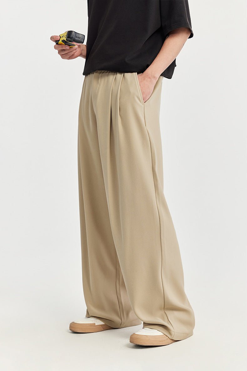 Sebastian | Men's Linen Wide Leg Drawstring Pants Pleated Relaxed Fit