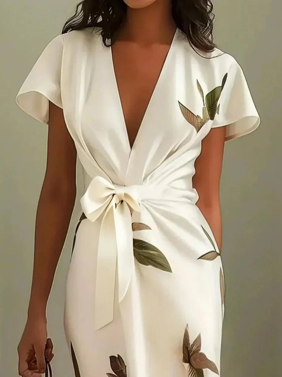 Chloe | Midi Wrap Dress V-Neck Floral Print