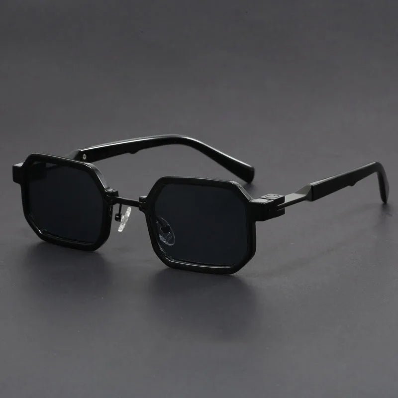 Sunglasses Octagon Matte Finish Acetate UV Protection - Black