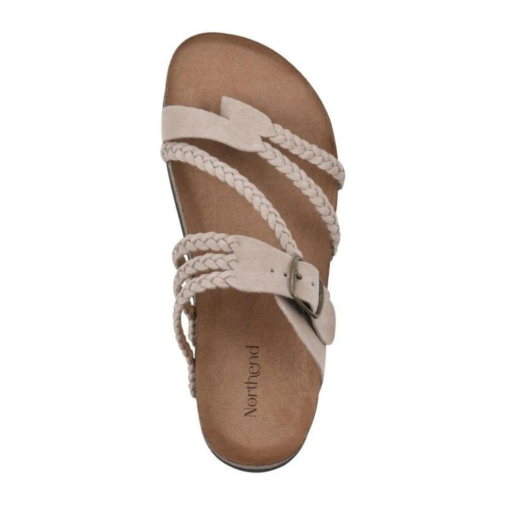 Women's Braided Strap Buckle Sandals Cork Sole