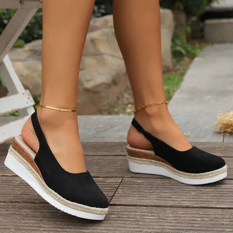 Chloe | Women's Orthopedic Platform Sandals Slip-On Comfort Espadrille